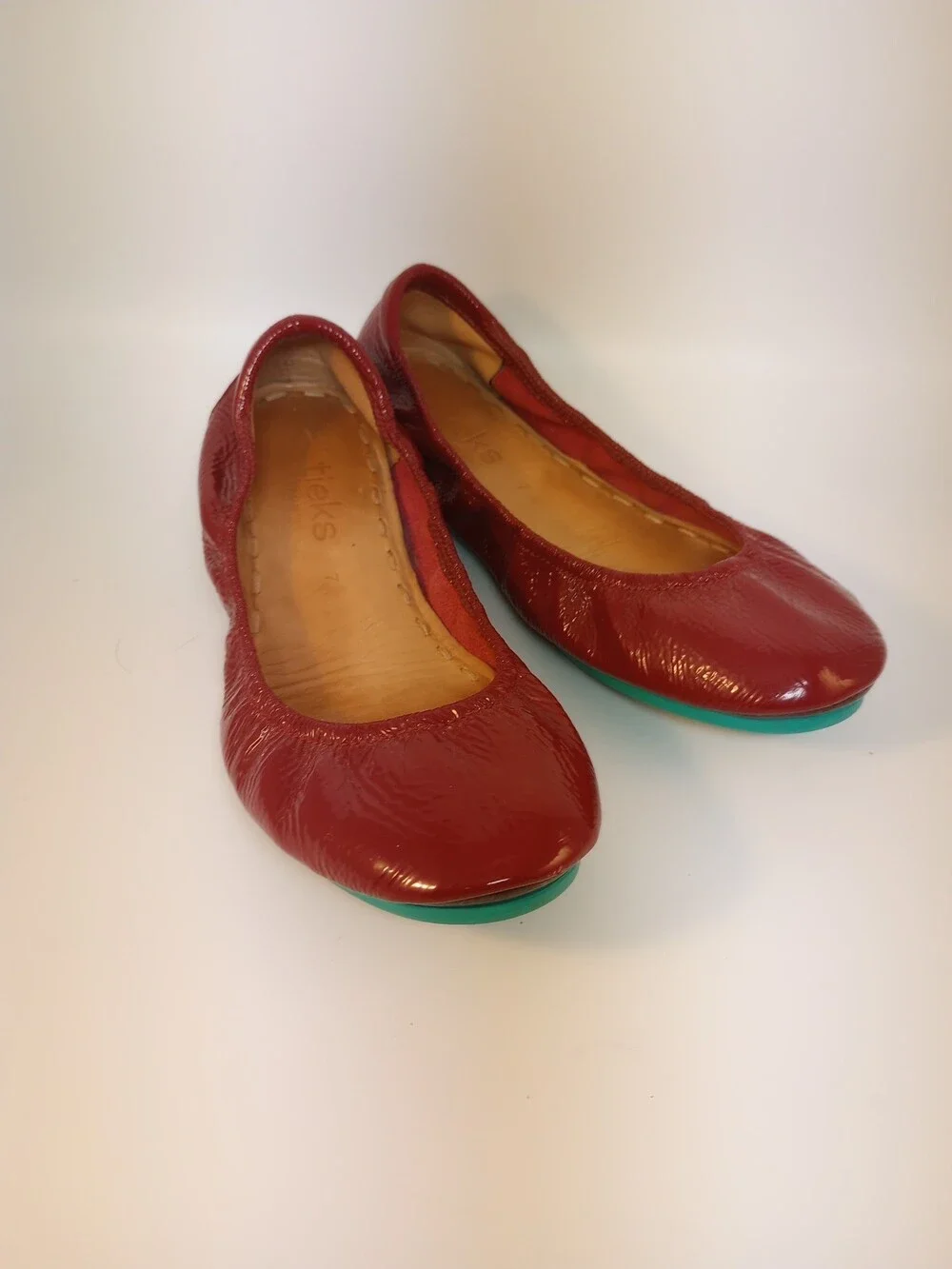 Tieks Women’s Size 7M Ruby🍒Red Patent Leather Foldable Ballet Flats Shoes